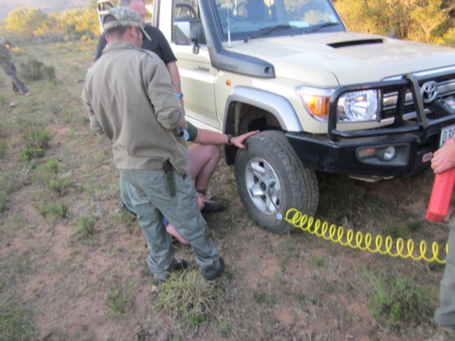 Fixing the tire.JPG