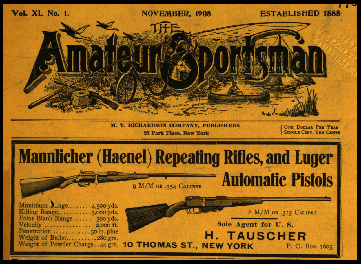 MS Mannlicher (Haenel) Repeating Rifles Ad 1908.png