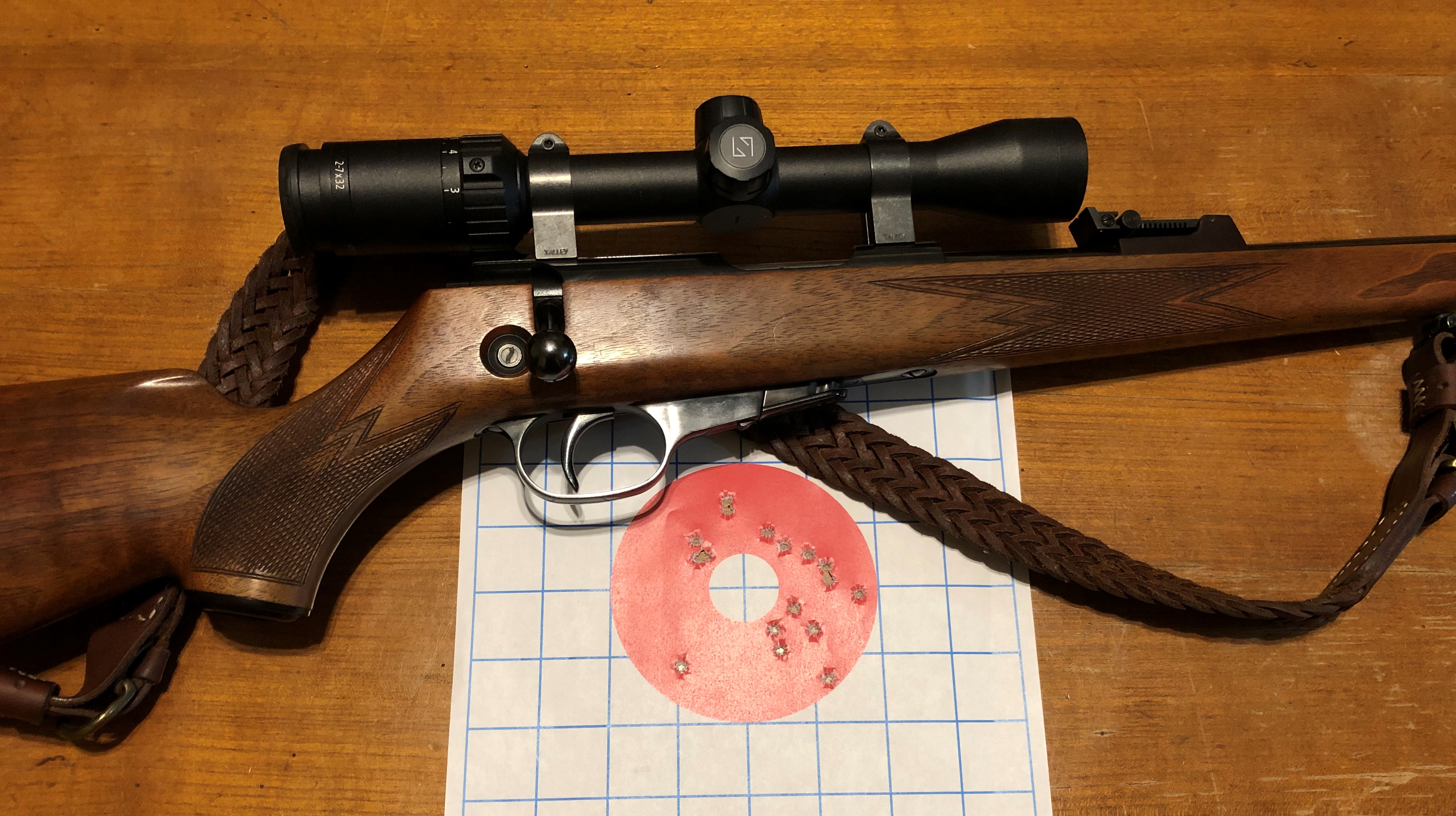 Walther KKJ & Thunderbolt @ 100 yd.jpg