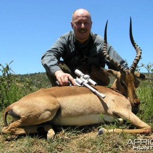 Impala taken with Freedom Arms in .44 Mag/Mimek 300 gr/1250 fps