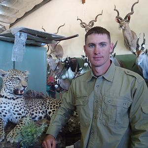 At the taxidermist in Namibia