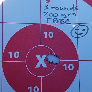 200 grain Trophy Bonded Bear Claw (TBBC) Range Shots