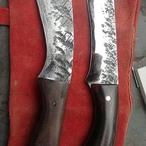 Forging camp/chopper knife for use on Safari