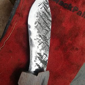 Forging camp/chopper knife for use on Safari