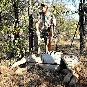 Hunt Burchell's Plain Zebra in Botswana