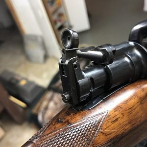 375 H&H by Holland & Holland Aperture sight windage adjustment