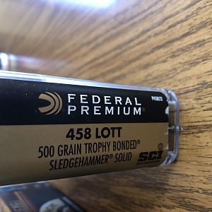 .458 Lott Federal Premium Safari Cape-Shok Ammunition