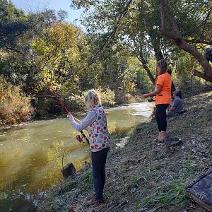 Bass fishing while hunting