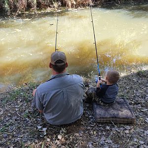 Bass fishing while hunting