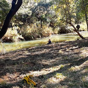 Bass fishing while hunting