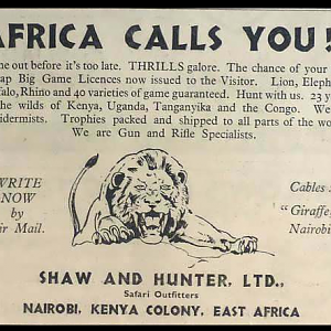 Old Kenyan Hunting Advertisements