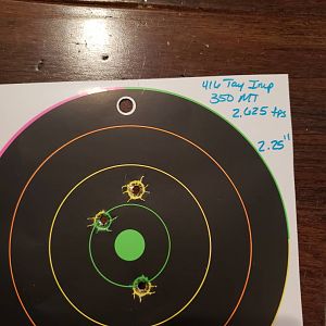 Tested loads in my 416 Taylor Imp