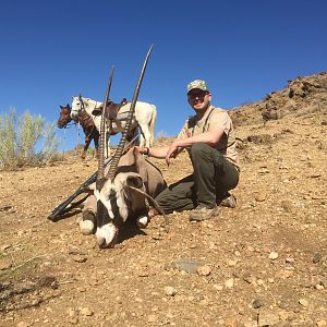 Gemsbok Hunting on horseback Namibia