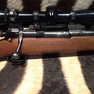 Model 70 Winchester Super Grade Rifle rebarreled from 30-06 to 35 Whelen