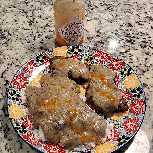 Fried Elk Steak with Gravy