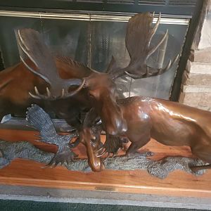 1995 Fred Hoppe Moose Bronze