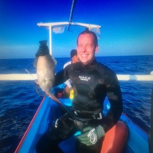 Spearfishing Leatherjacket Fish in Indonesia