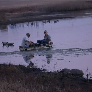 Young guys cleaning up after a brilliant Duck shoot!