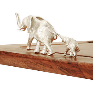 Carving Board Plated Silver & Rhodesian Teak from African Sporting Creations