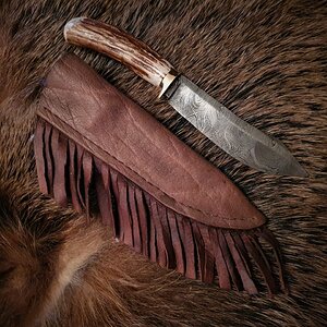 Bowie Style Knife & Sheath