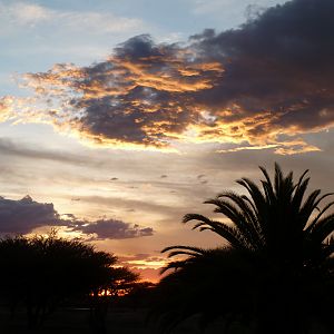 Sunset at Ozondjahe Hunting Safaris in Namibia