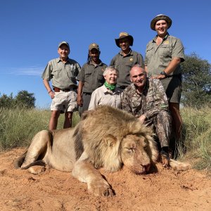 Lion Hunt Kalahari South Africa