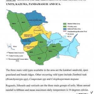 Map of the Matetsi Safari Area in Zimbabwe