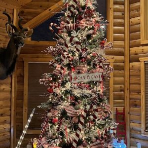 Candy Cane Themed Christmas Tree