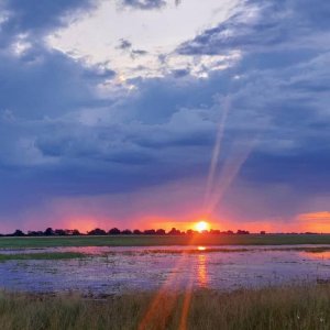 Sunset Bwabwata West Namibia