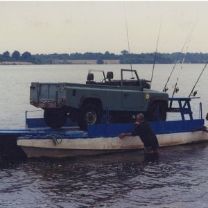 Land Rover 109 Crossing Lagoon