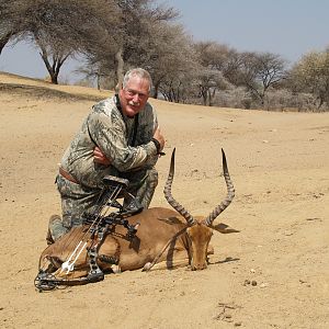 Bowhunting Impala in Namibia