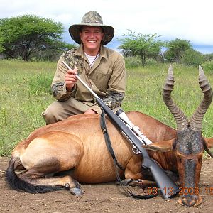 Hunting Red Hartebeest in Namibia