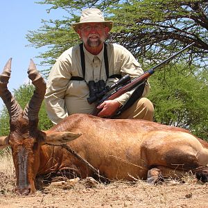 Hunting Red Hartebeest in Namibia