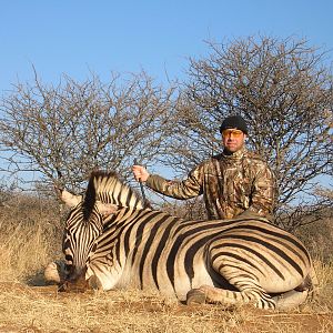 Hunting Burchell's Plain Zebra in Namibia