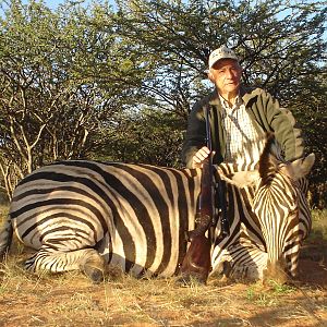 Hunting Burchell's Plain Zebra in Namibia