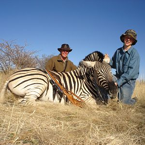 Hunting Burchell's Plain Zebra in Namibia