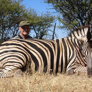 Hunting Burchell's Plain Zebra in Namibia