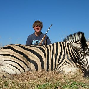 Hunting Burchell's Plain Zebra in Namibia