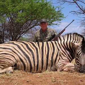 Hunting Burchell's Plain Zebra in Namibia