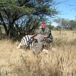 Hunting Burchell's Plain Zebra in Namibia