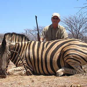 Hunting Burchell's Plain Zebra in Namibia