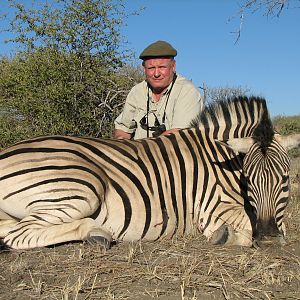 Hunting Burchell's Plain Zebra in Namibia