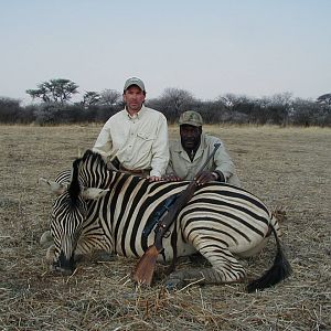 Hunting Burchell's Plain Zebra in Namibia