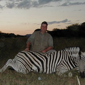 Hunting Burchell's Plain Zebra in Namibia