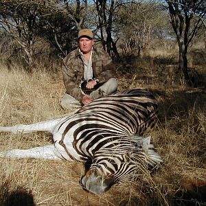 Hunting Burchell's Plain Zebra in Namibia