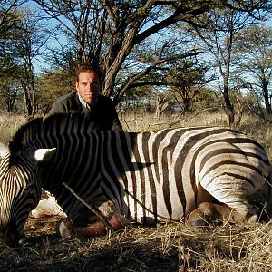 Hunting Burchell's Plain Zebra in Namibia