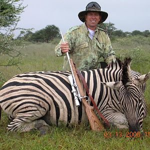 Hunting Burchell's Plain Zebra in Namibia