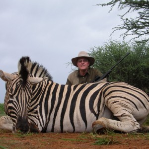 Hunting Burchell's Plain Zebra in Namibia