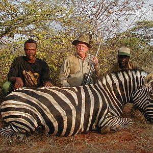 Hunting Burchell's Plain Zebra in Namibia