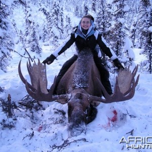 My daughters first BULL MOOSE